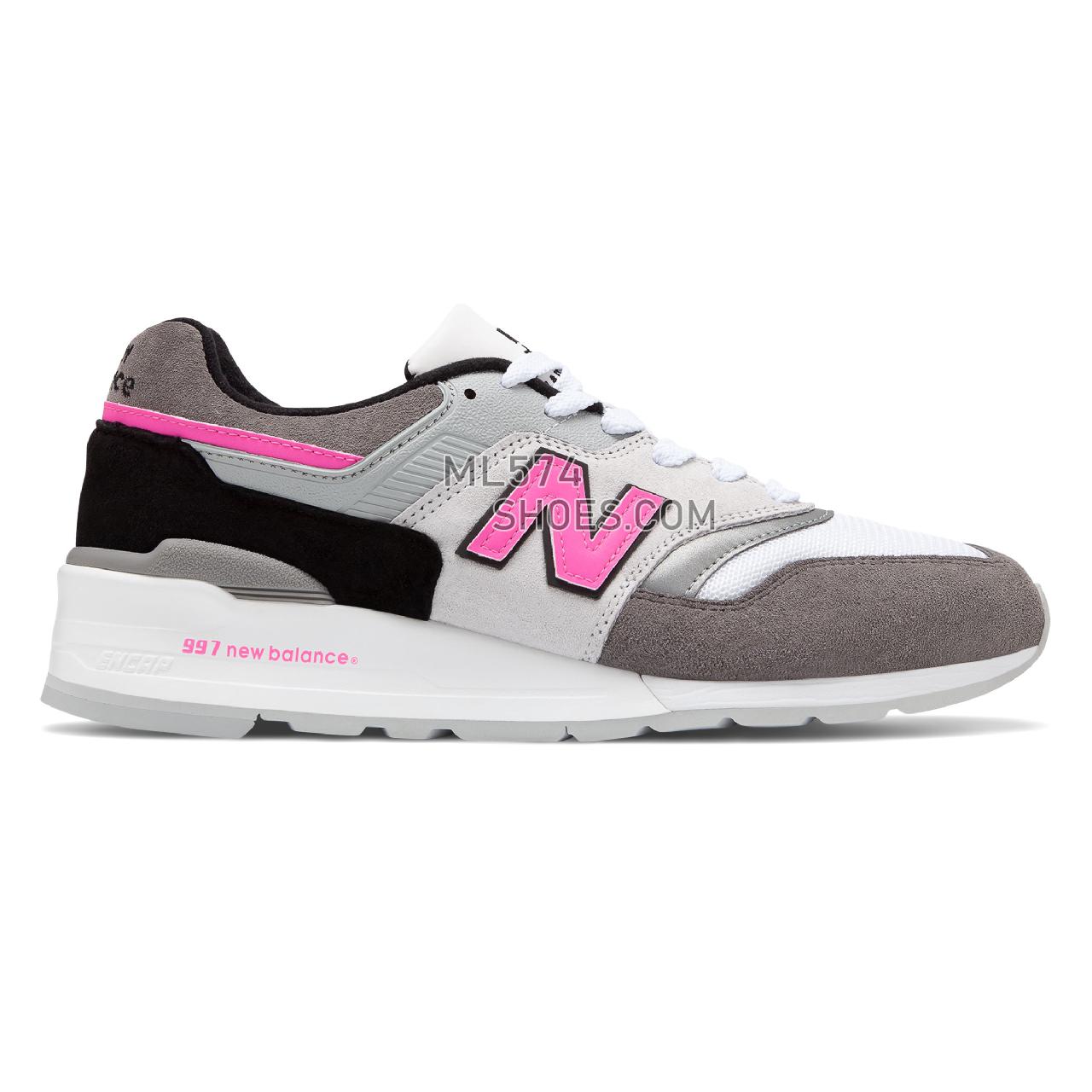 New Balance Made in US 997 - Men's Made in US 997 - Grey with Pink - M997LBK