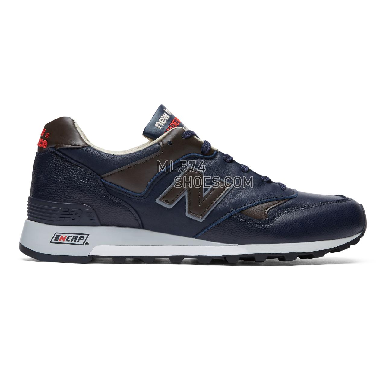 New Balance Made in UK 577 - Men's Made in UK 577 Classic ML577V1-27391-M - Navy with Brown and Red - M577GNB