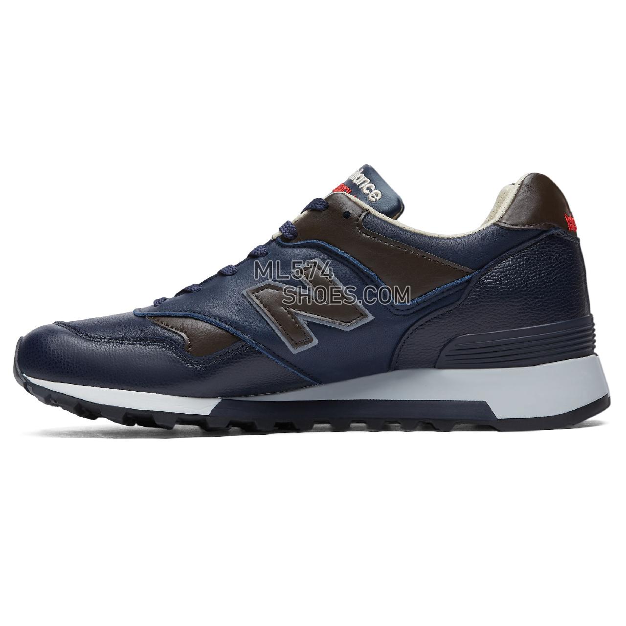 New Balance Made in UK 577 - Men's Made in UK 577 Classic ML577V1-27391-M - Navy with Brown and Red - M577GNB