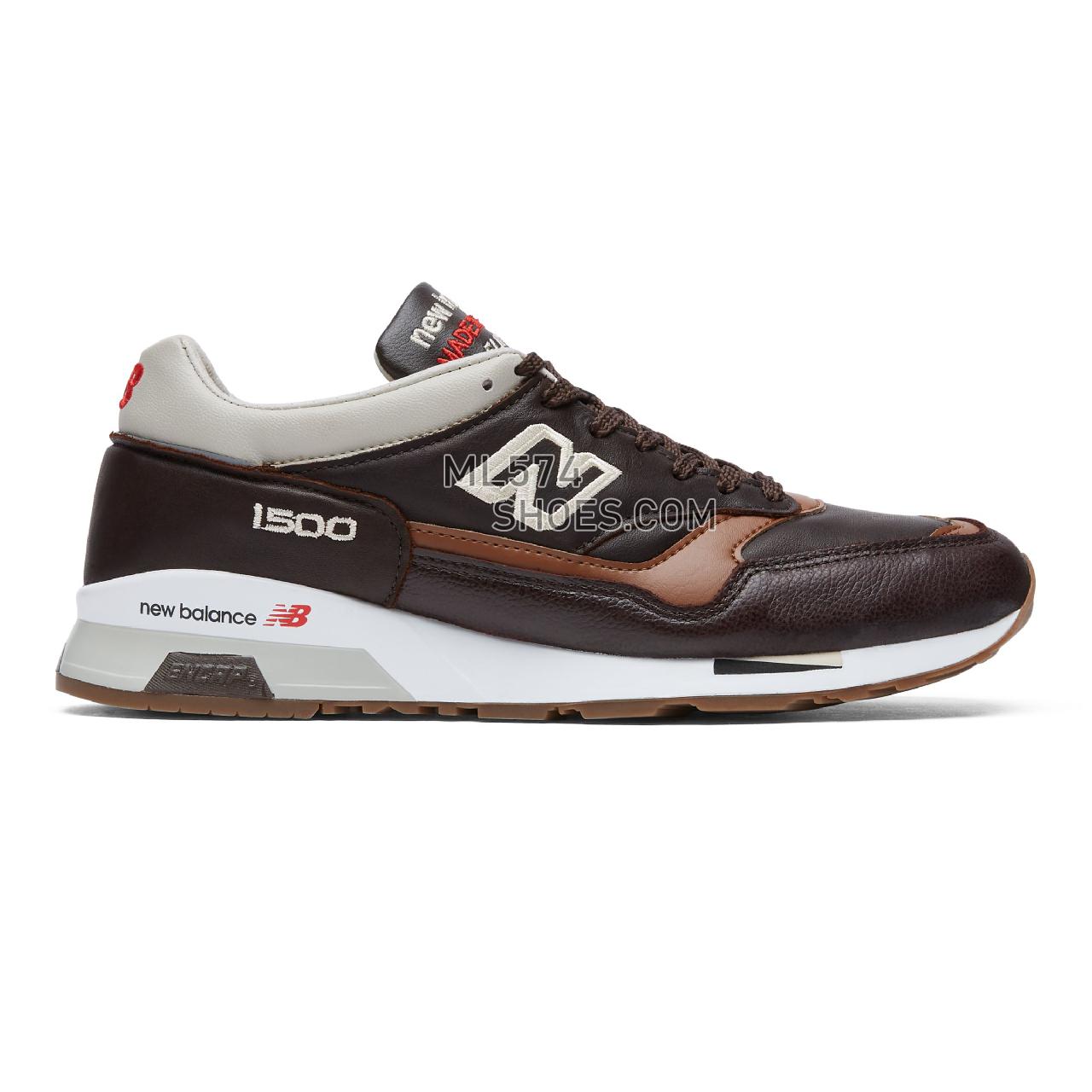 New Balance Made in UK 1500 - Men's Made in UK 1500 Classic ML1500V1-27392-M - Brown with Tan and Off White - M1500GNB