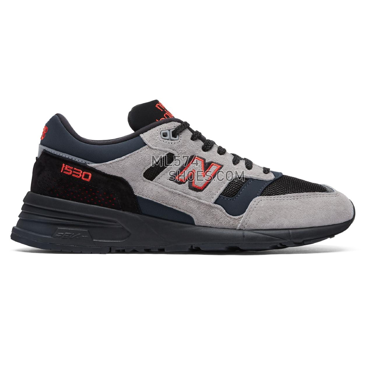 New Balance Made in UK 1530 - Men's Made in UK 1530 - Grey with Black and Red - M1530VA