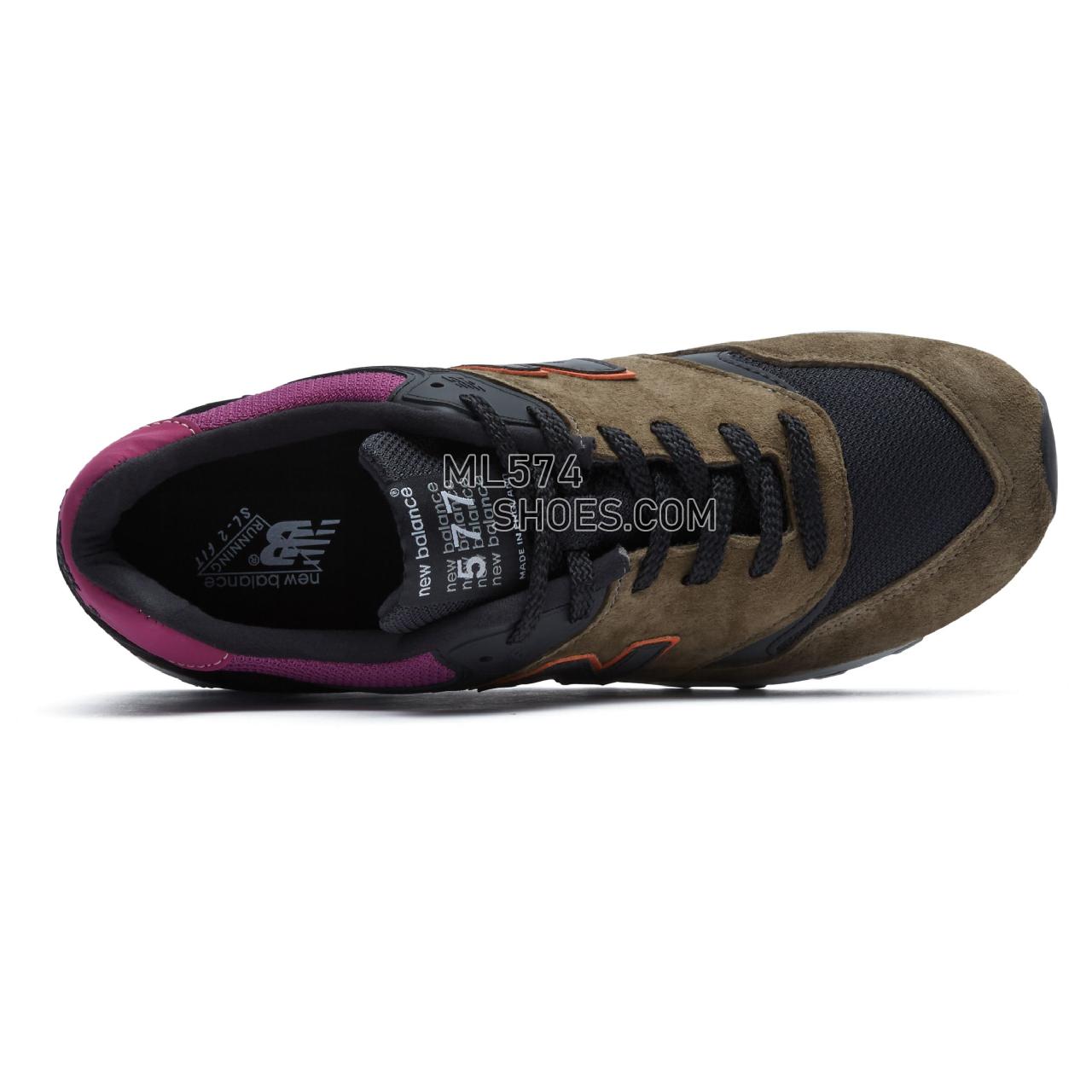New Balance Made in UK 577 - Men's Made in UK 577 ML577V1-26190-M - Black with Khaki and Pink - M577KPO