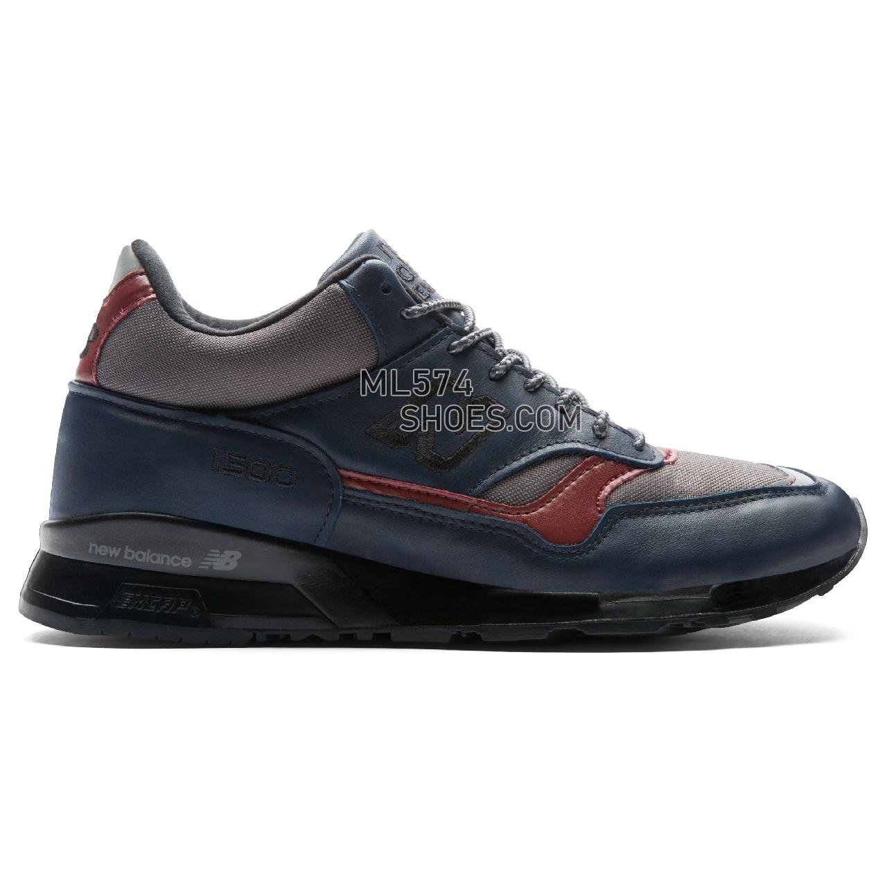 New Balance 1500 Made in UK - Men's 1500 Made in UK Classic MH1500-EP - Navy with Grey and Burgundy - MH1500NG