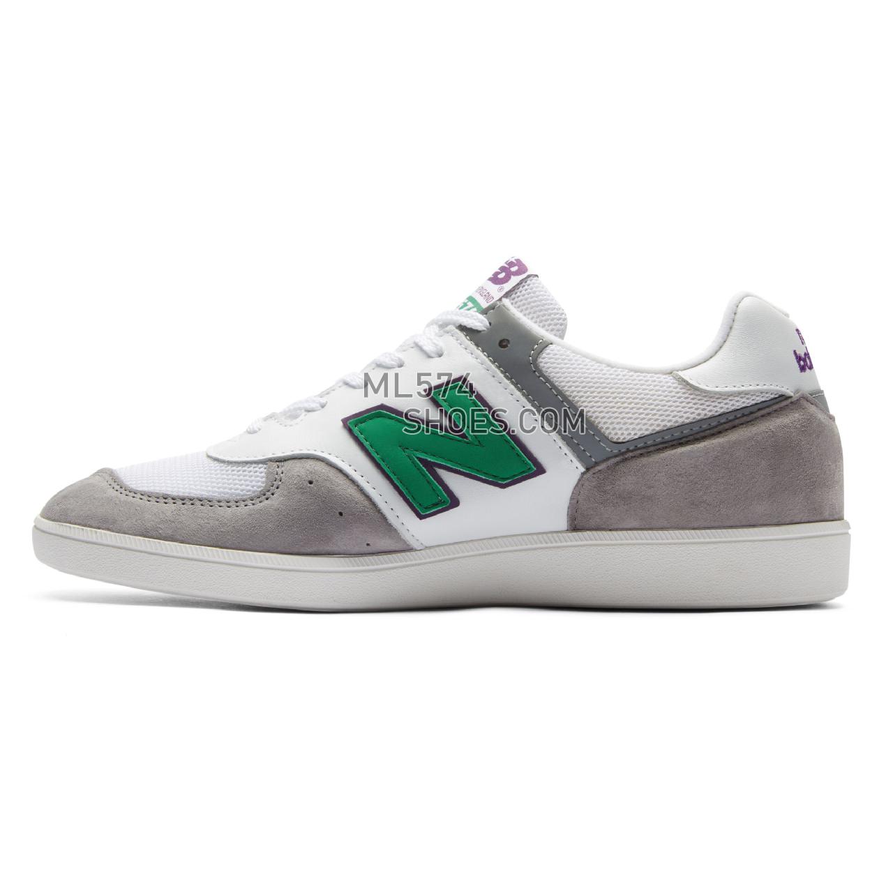 New Balance Made in UK 576 Racq Pacq - Men's Made in UK 576 Racq Pacq CT576V1-23755-M - White with Grey and Green - CT576CRT