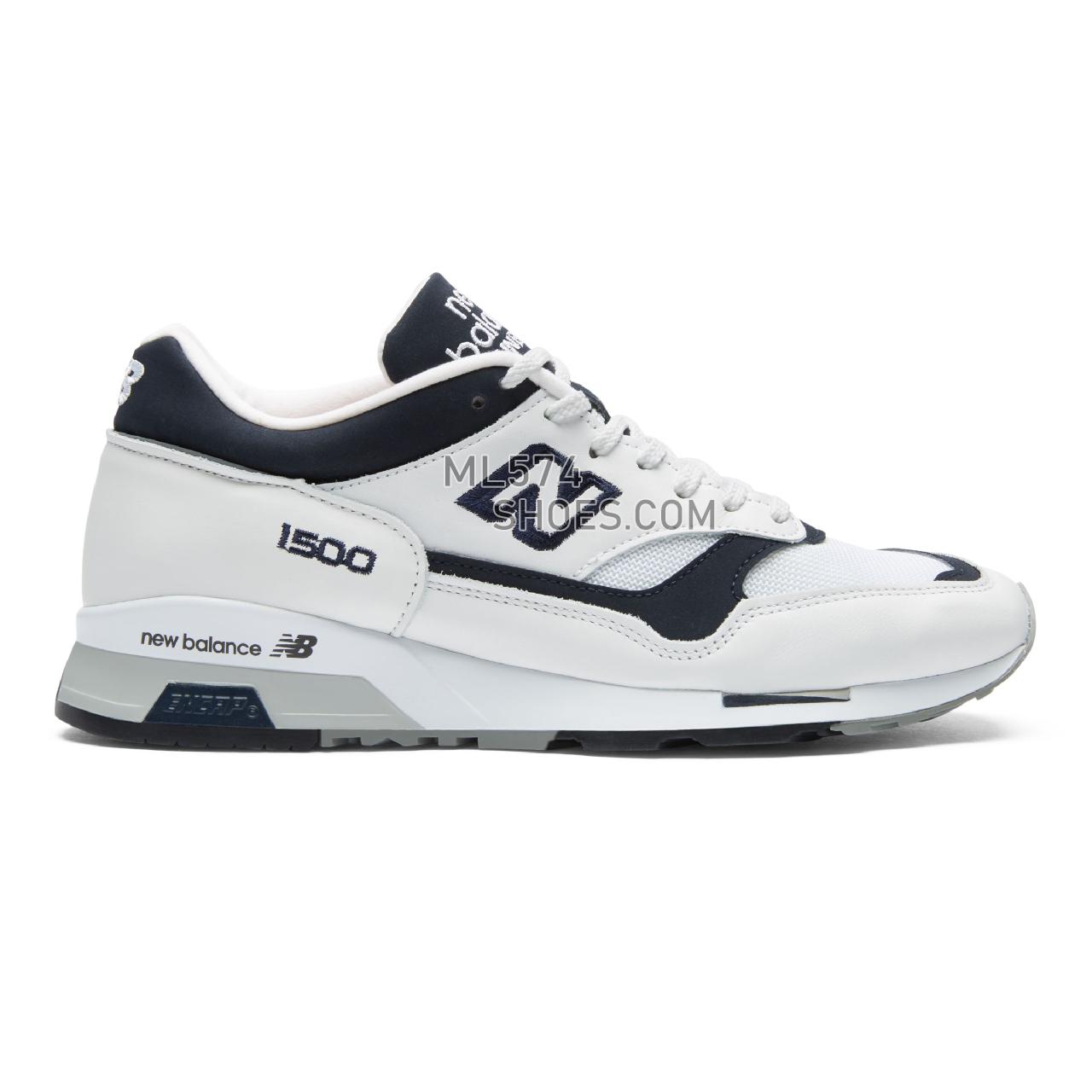 New Balance Made in UK 1500 - Men's Made in UK 1500 - White with Navy - M1500WWN