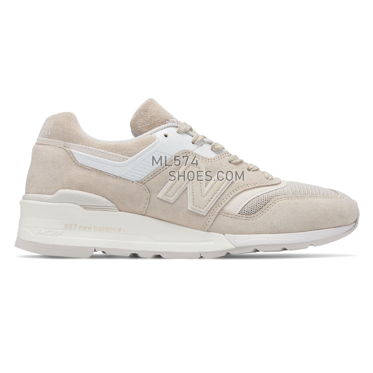 New Balance Made in US 997 - Men's 997 Made in US Classic M997-PGM - Tan with White - M997PAB