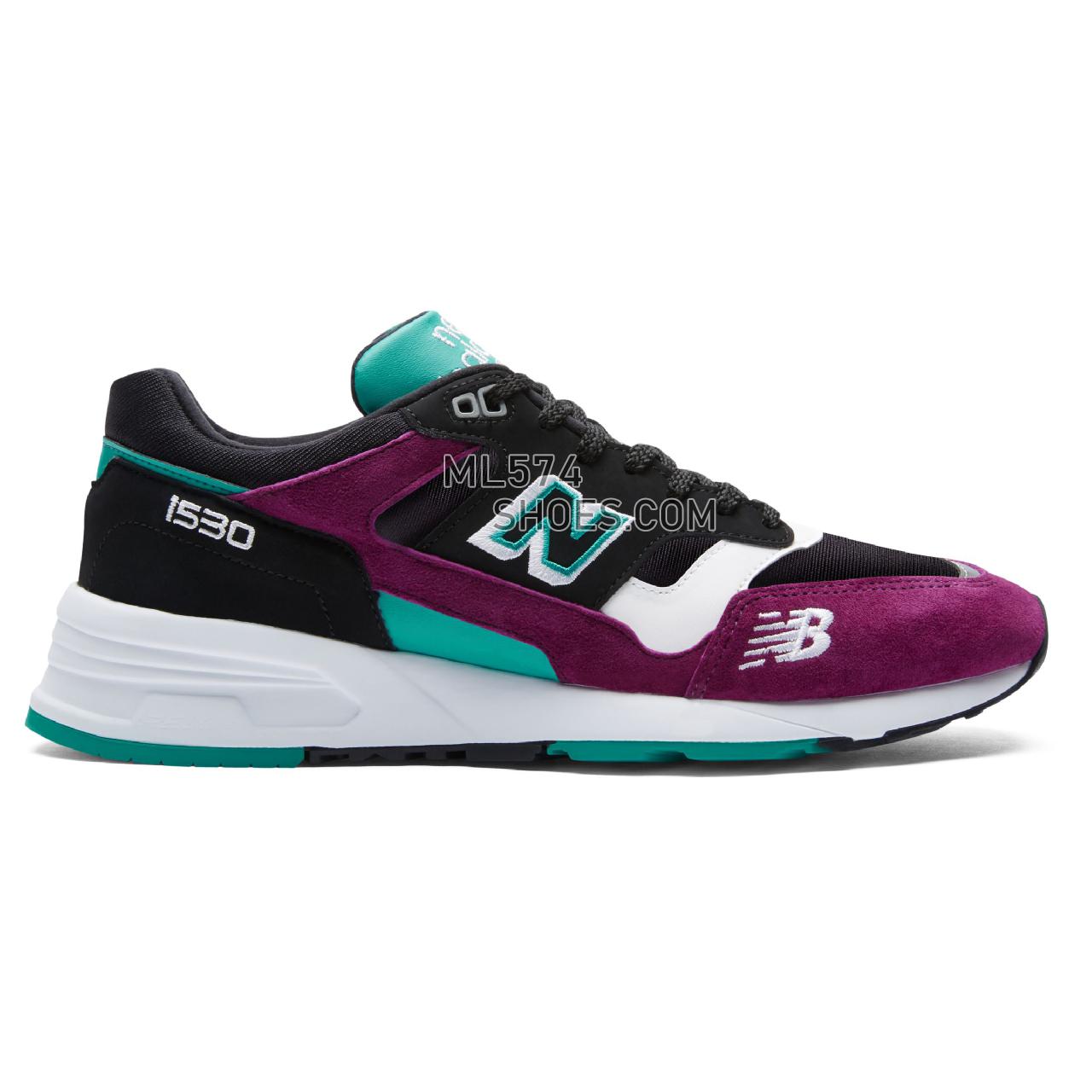 New Balance Made in UK 1530 - Men's 1530 Made in UK Classic M1530-P - Black with Purple and Teal - M1530KPT