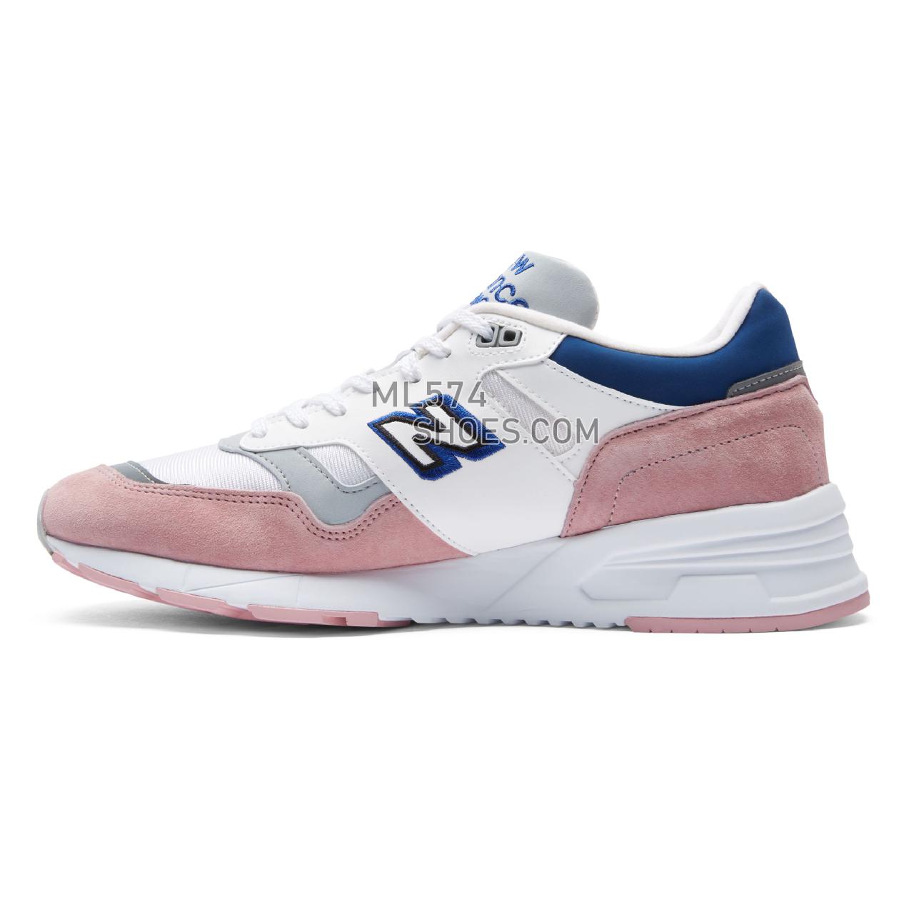 New Balance Made in UK 1530 - Men's 1530 Made in UK Classic M1530-P - White with Pink and Blue - M1530WPB