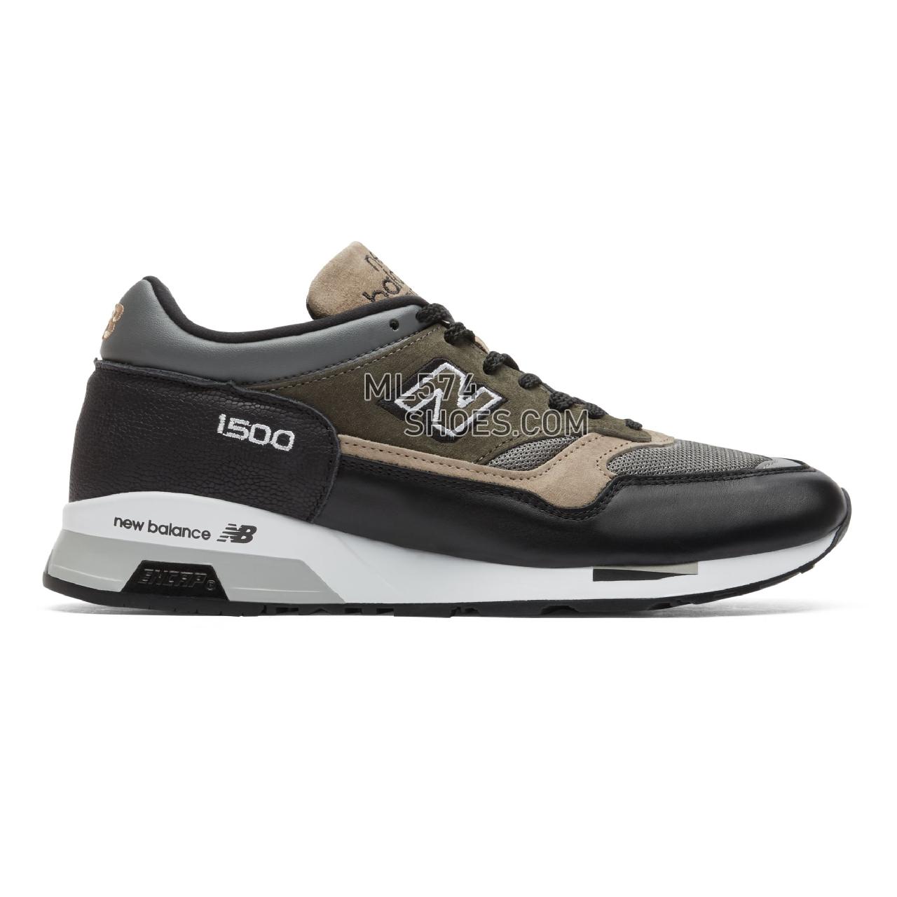 New Balance Made in UK 1500 Desert Shade - Men's Made in UK 1500 Desert Shade - Black with Grey and Sand - M1500FDS