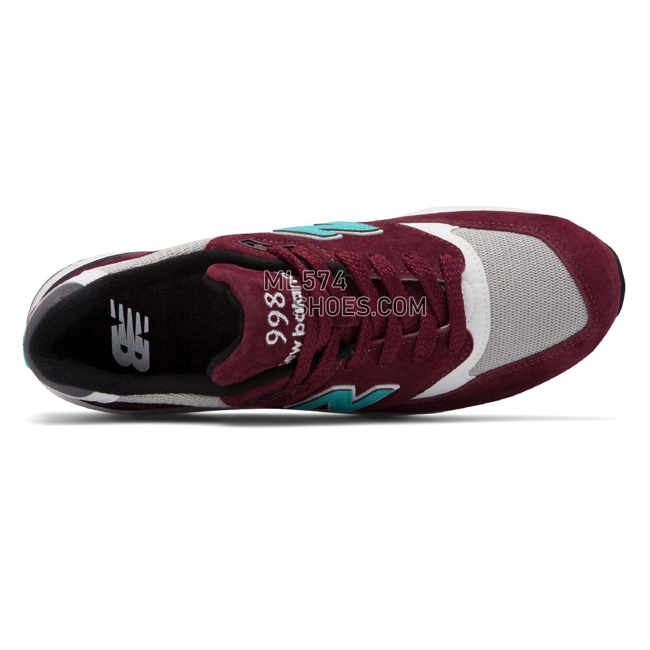 New Balance Made in US 998 - Men's 998 Made in US - Burgundy with Blue - M998AWC
