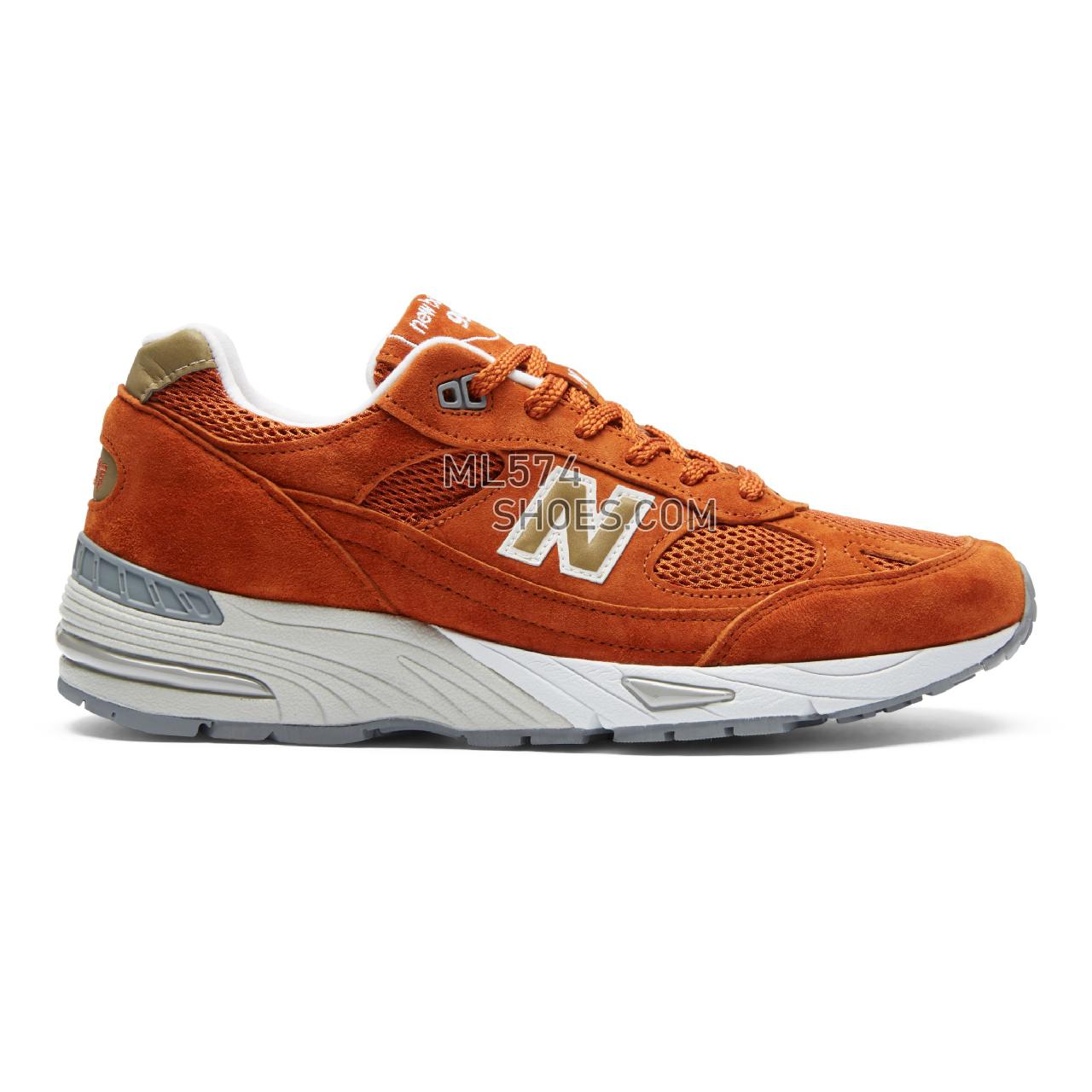 New Balance Made in UK 991 - Men's 991 Made in UK Classic M991-MP - Burnt Orange with Gold - M991SE