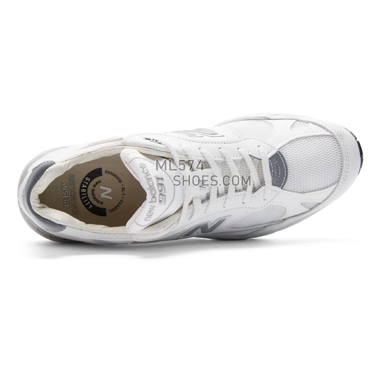 New Balance Made in UK 991 - Men's 991 Made in UK Classic M991-LM - White with Silver - M991WHI