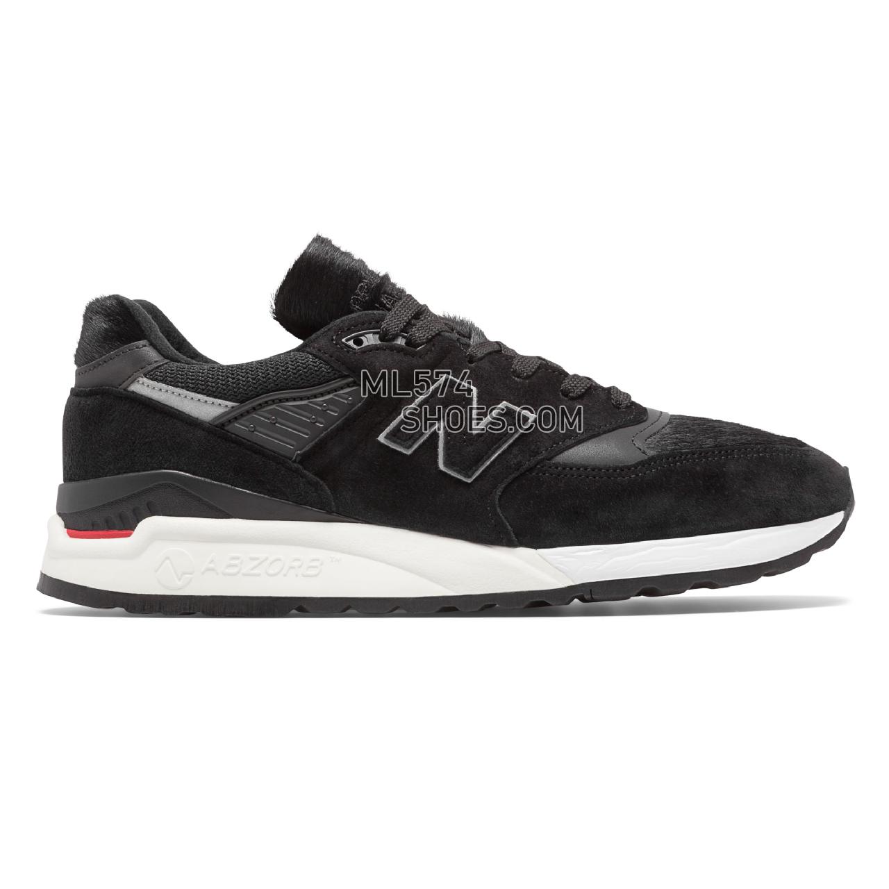 New Balance Made in US 998 - Men's 998 Made in US Classic M998-EPL - Black with Red - M998TCB