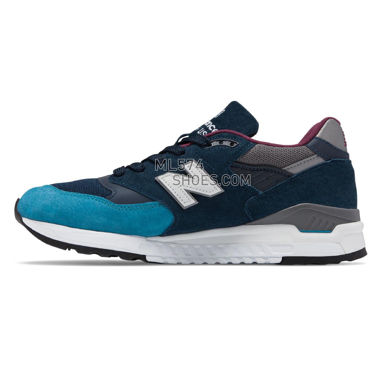 New Balance Made in US 998 Suede - Men's 998 Suede Classic M998-PSM - Blue with Grey - M998TCA