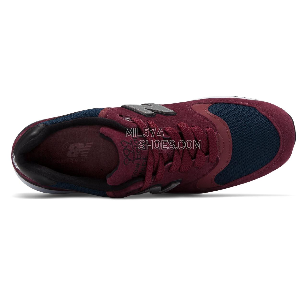 New Balance Made in US 999 - Men's 999 Made in US Classic M999-SEP - Burgundy with Navy - M999JTA