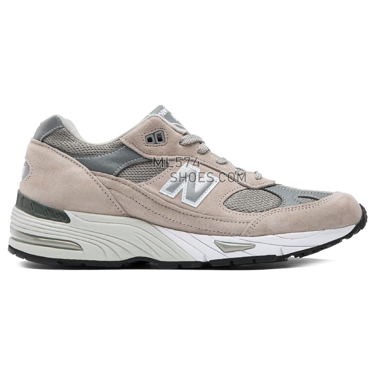 New Balance Made in UK 991 Leather - Men's Leather 991 - Grey - M991GL