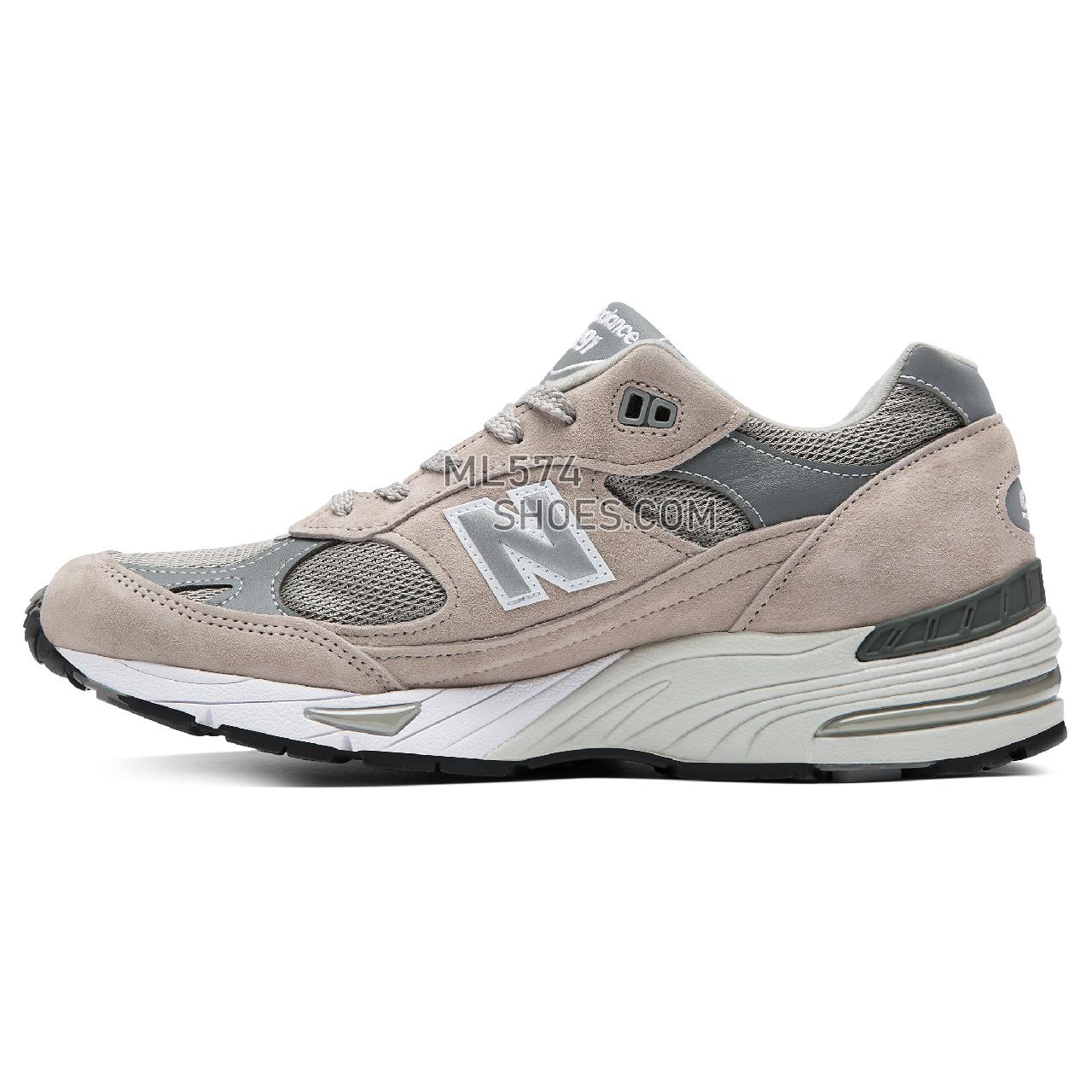 New Balance Made in UK 991 Leather - Men's Leather 991 - Grey - M991GL
