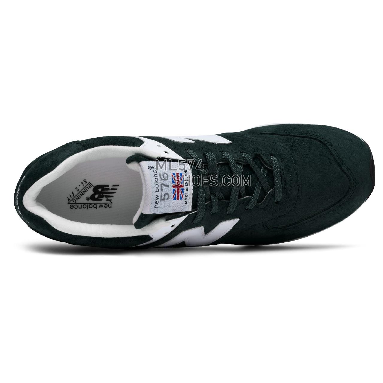 New Balance Made in UK 576 - Men's 576 Made in UK Classic M576-PS3 - Forest Green with White - M576DG
