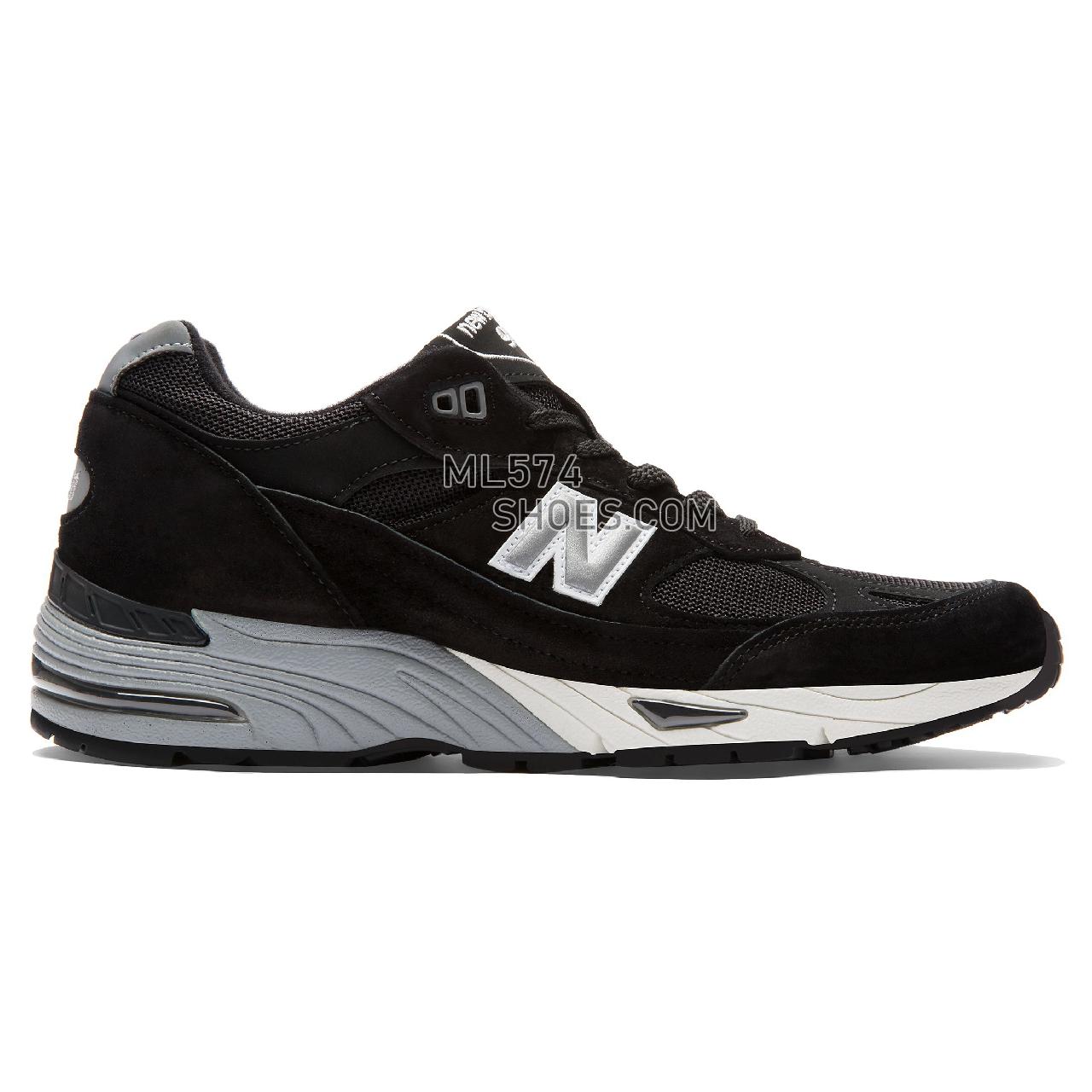 New Balance Made in UK 991 Pigskin - Men's Made in UK 991 Pigskin - Black with Silver - M991EKS