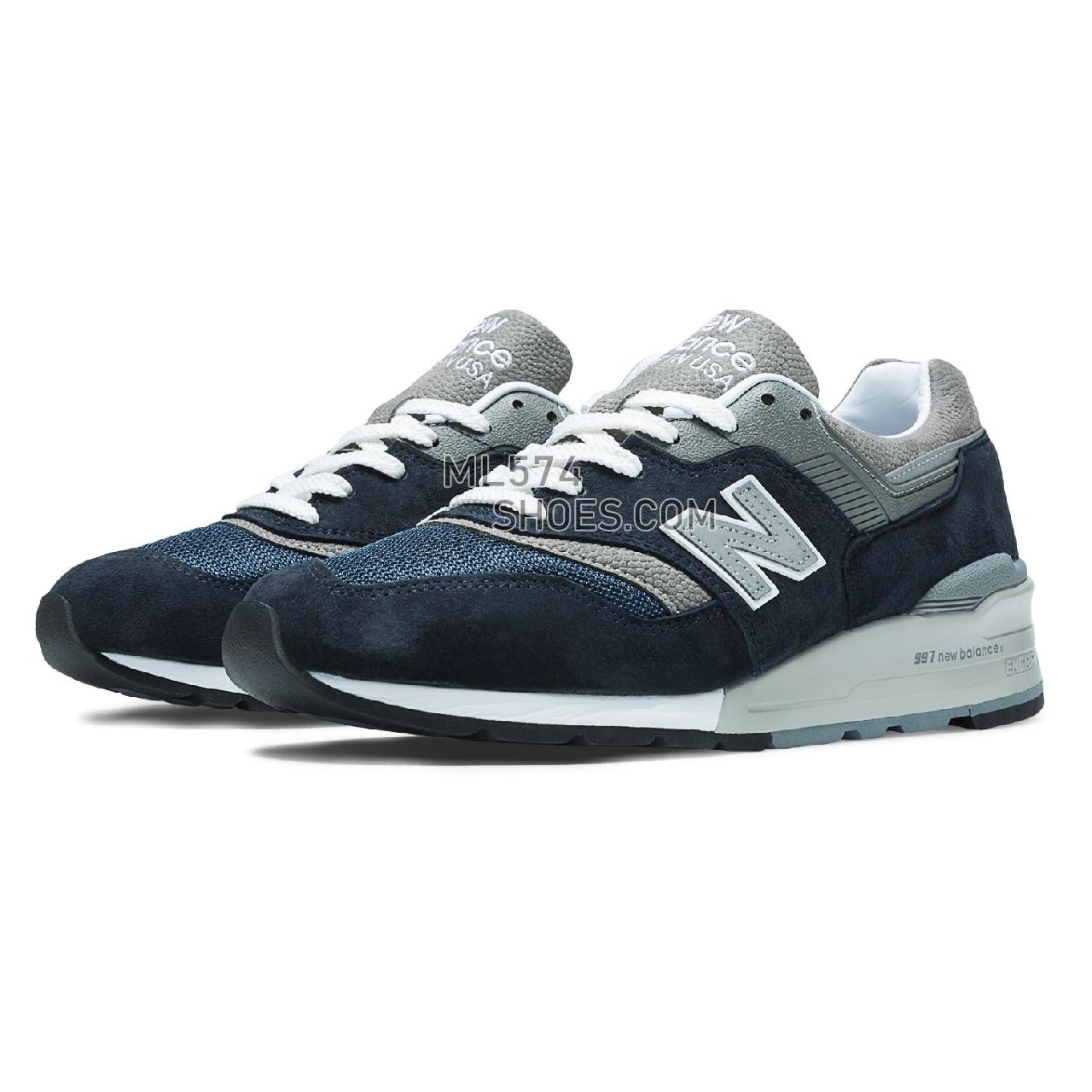 New Balance Made in US 997 - Men's 997 New Balance - Casual - Navy with Grey - M997NV
