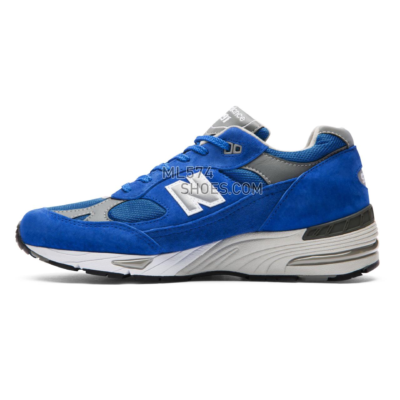 New Balance Made in UK 991 - Men's Made in UK 991 ML991V1-23760-M - Bright Blue with Grey and White - M991BLE