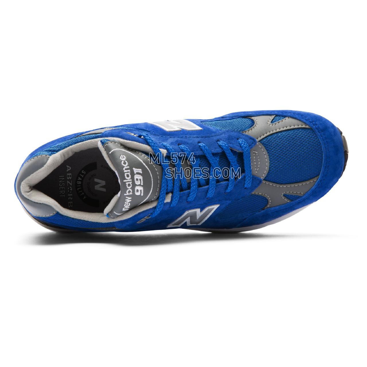 New Balance Made in UK 991 - Men's Made in UK 991 ML991V1-23760-M - Bright Blue with Grey and White - M991BLE