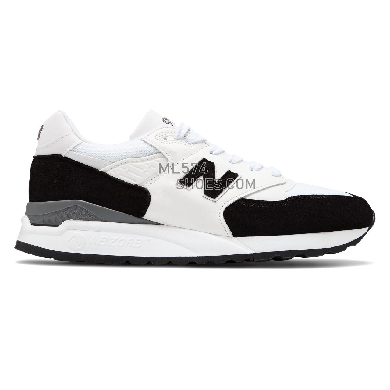 New Balance Made in US 998 - Men's Made in US 998 - Black with White - M998PSC