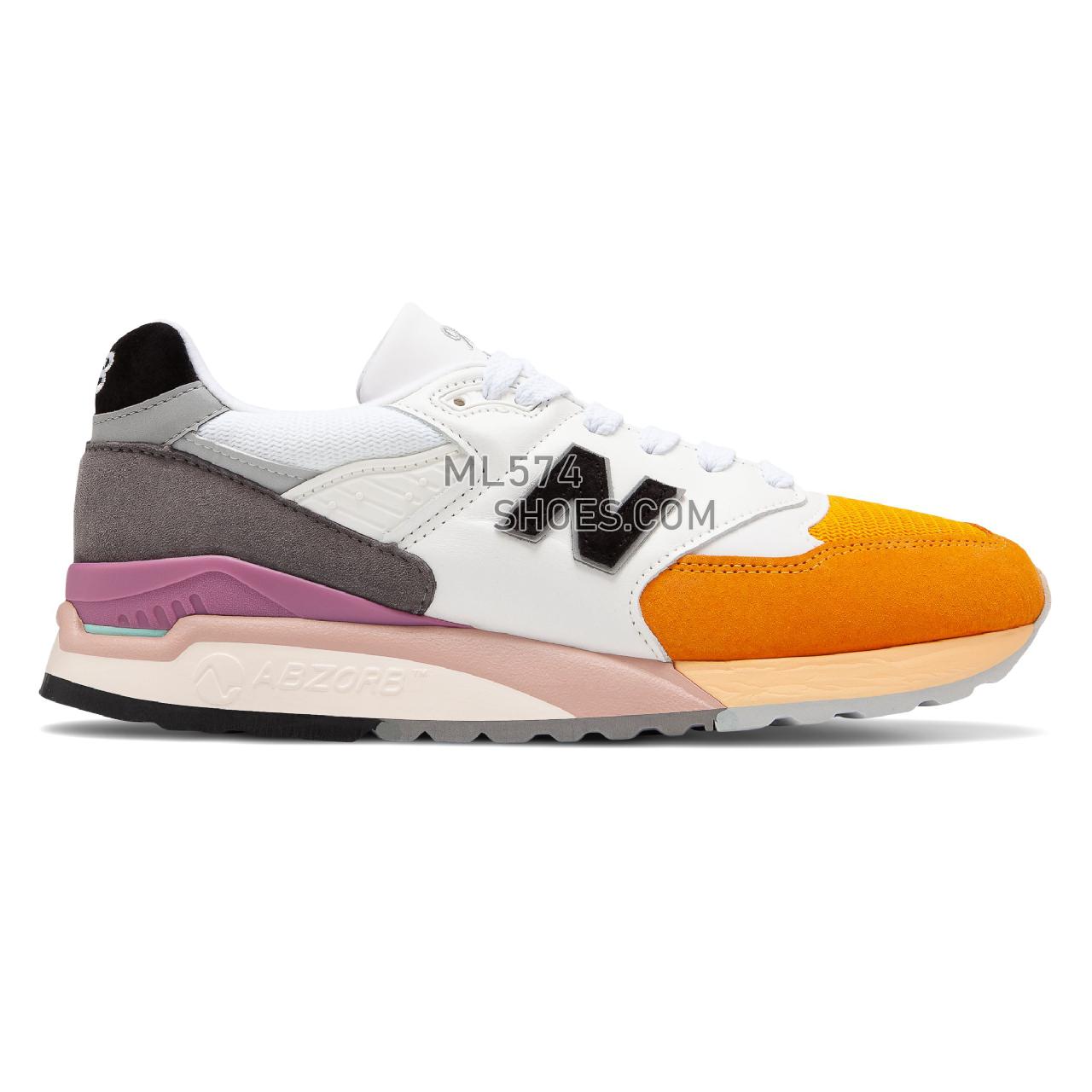 New Balance Made in US 998 - Men's Made in US 998 - Orange with Grey - M998PSD