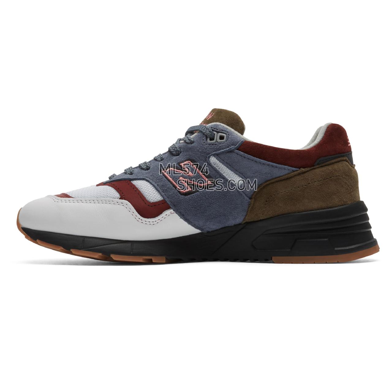 New Balance Made in UK 1530 Scarlet Stone - Men's Made in UK 1530 Scarlet Stone - White with Grey and Burgundy - M1530WBB