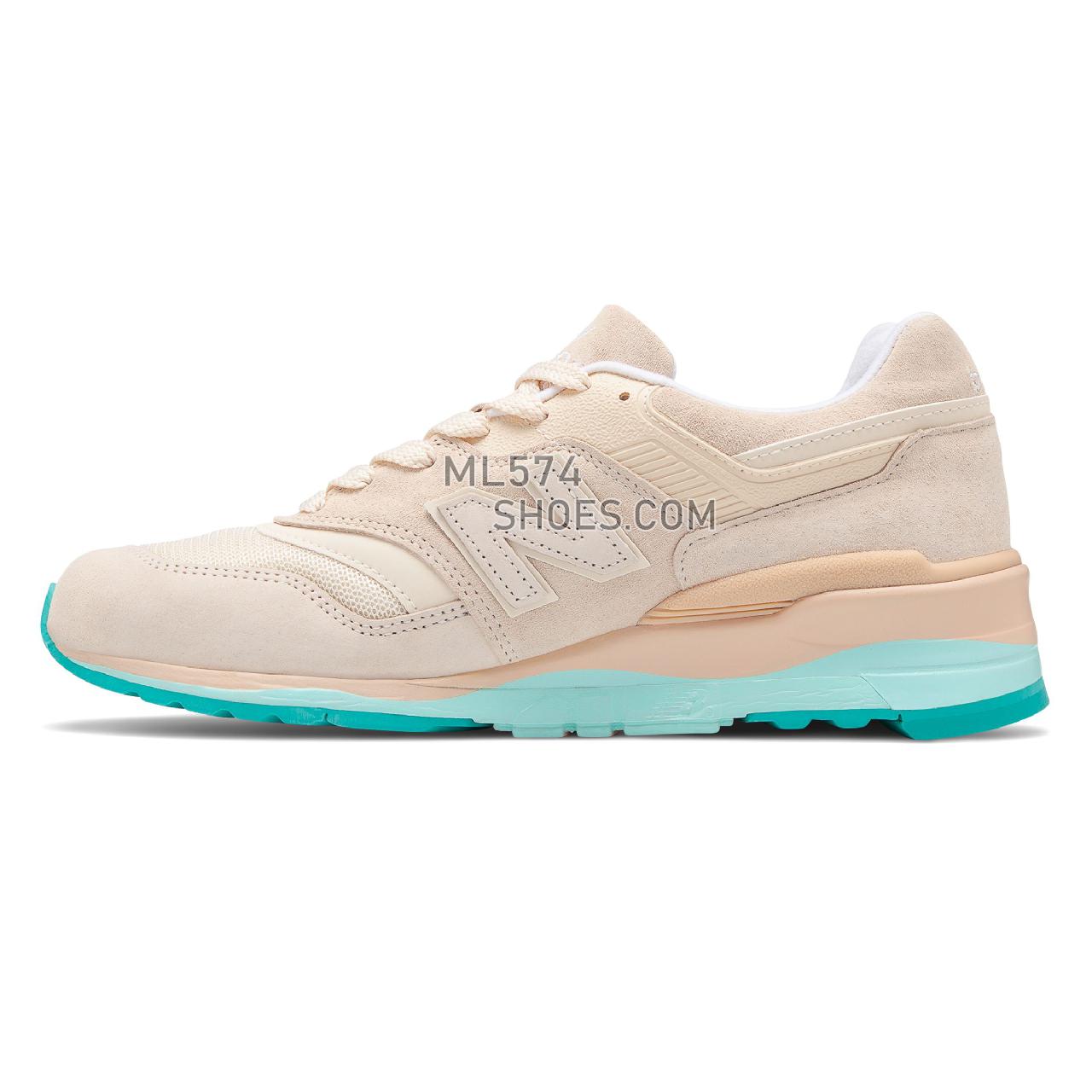 New Balance Made in US 997 - Men's Made in US 997 - Tan with Blue Agua - M997RSA