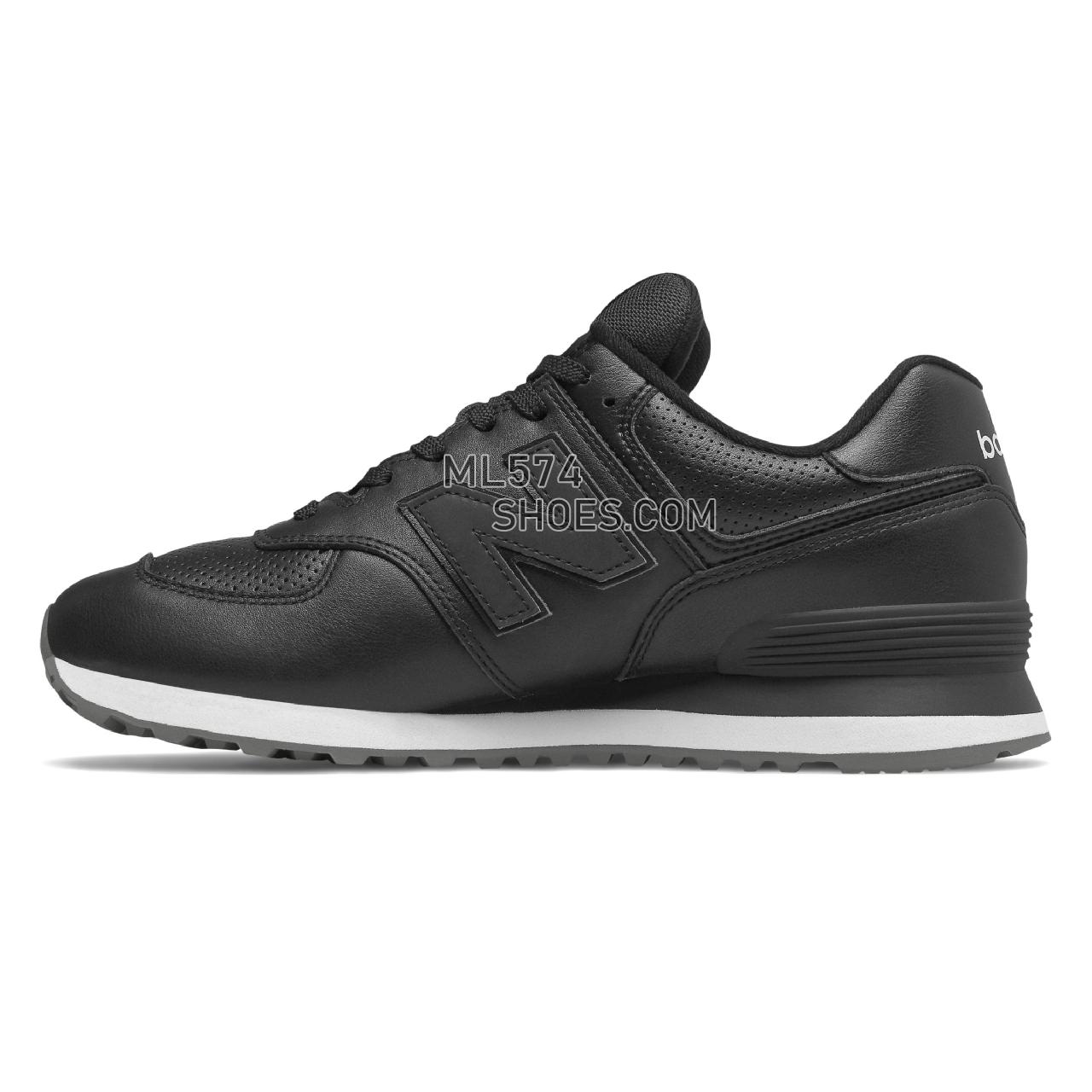 New Balance 574 - Men's 574 Classic ML574V2-26218-M - Black with White - ML574SNR