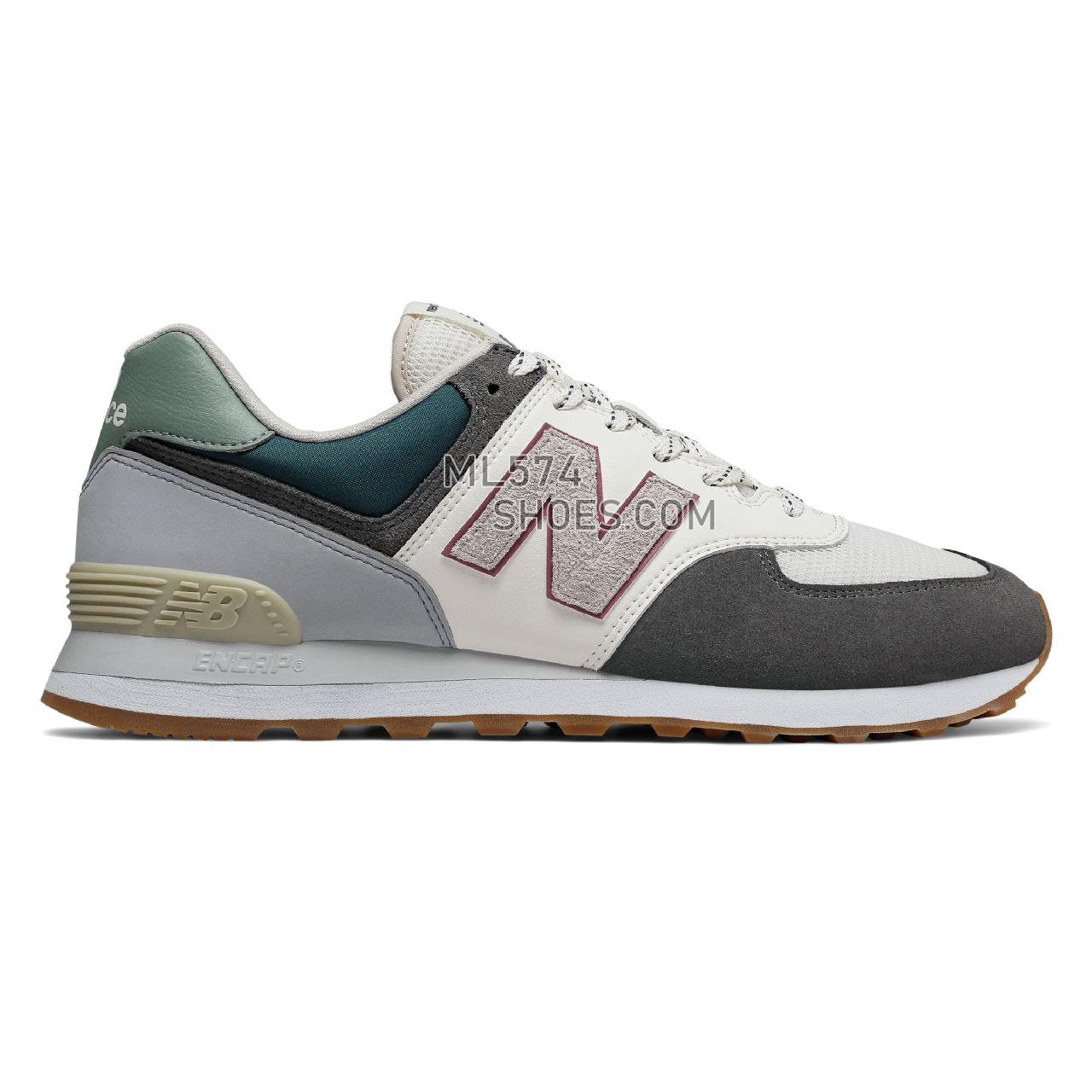 New Balance 574 - Men's 574 Sport Classic ML574V2-27429-M - Magnet with Tropical Green and White - ML574NFU