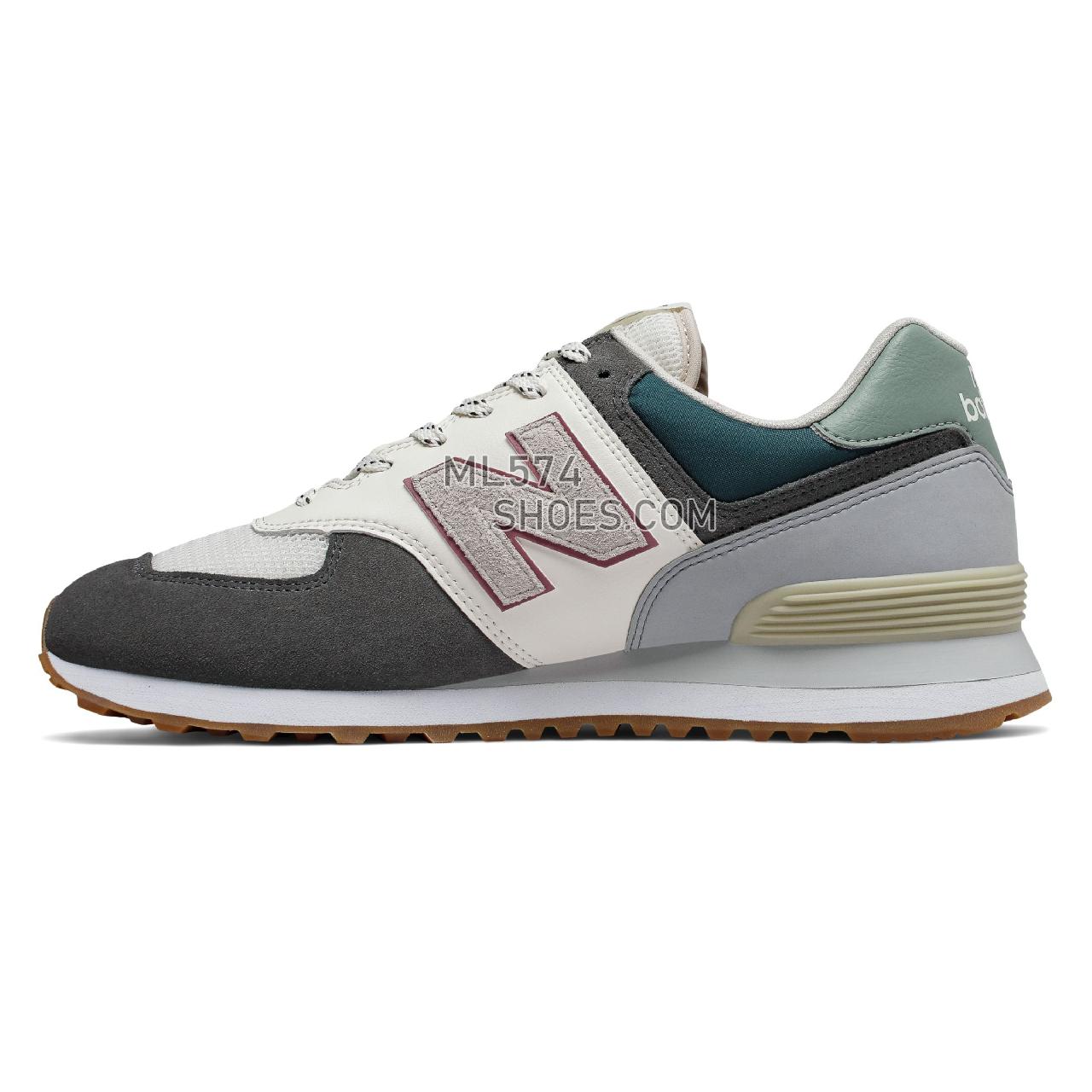 New Balance 574 - Men's 574 Sport Classic ML574V2-27429-M - Magnet with Tropical Green and White - ML574NFU