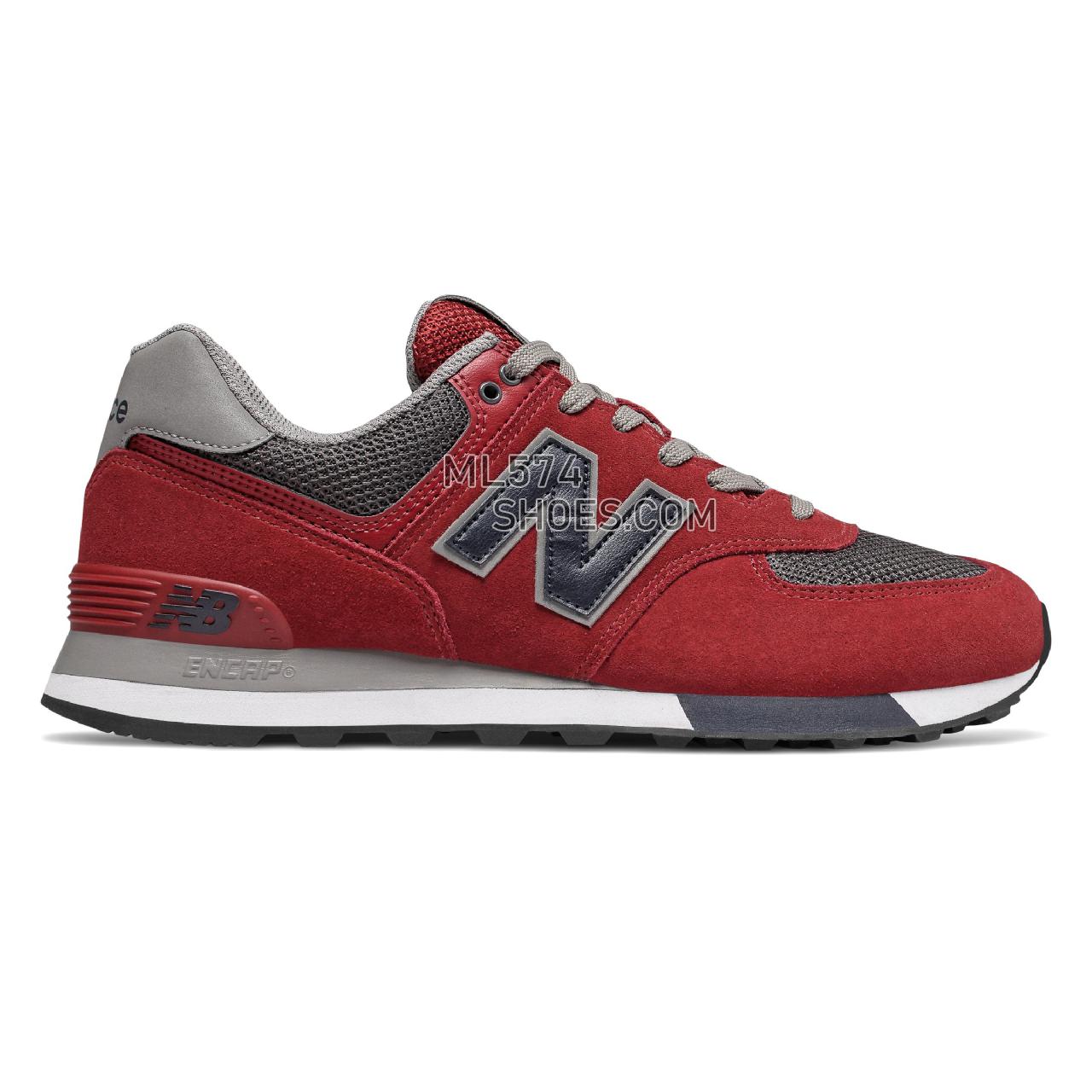New Balance 574 - Men's 574 - Scarlet with Pigment - ML574FNB