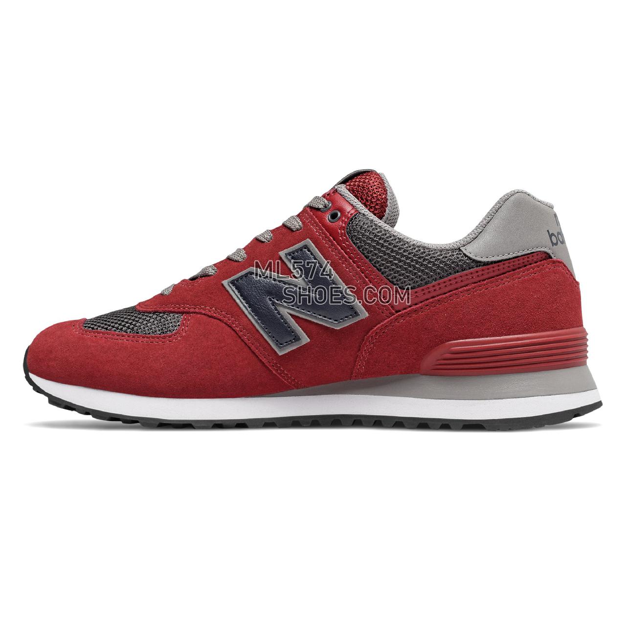 New Balance 574 - Men's 574 - Scarlet with Pigment - ML574FNB