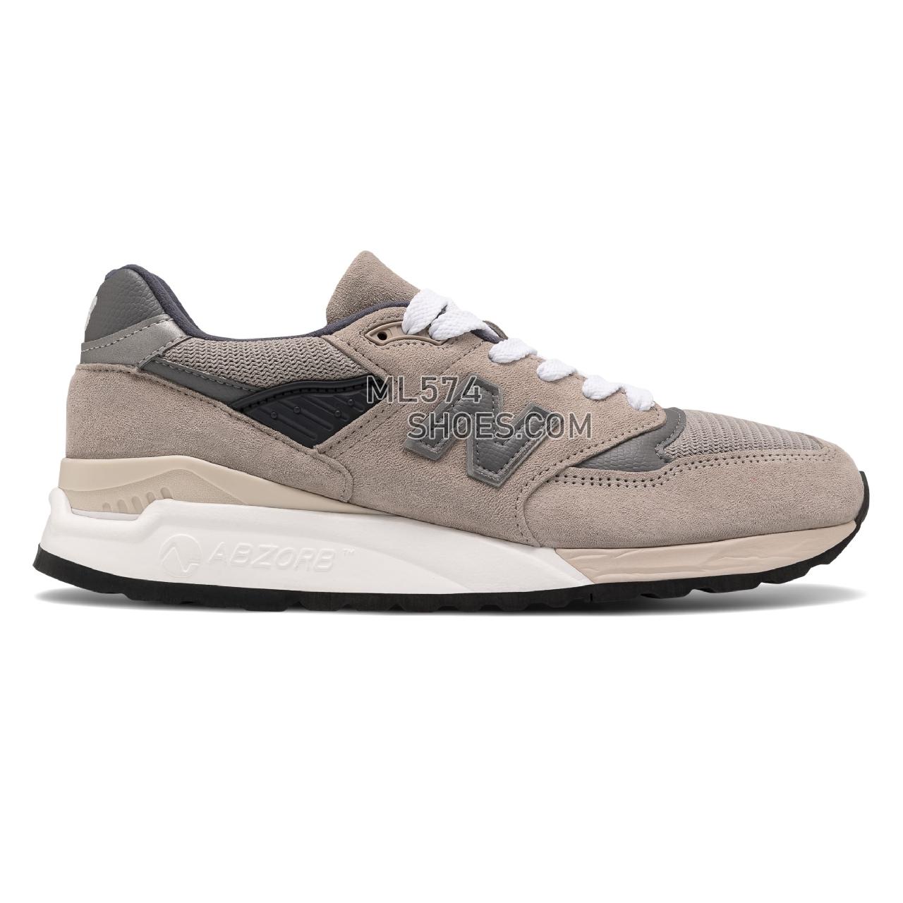 New Balance Made in US 998 - Men's Made in US 998 Classic ML998V1-27545-M - Grey with Light Grey - M998BLA