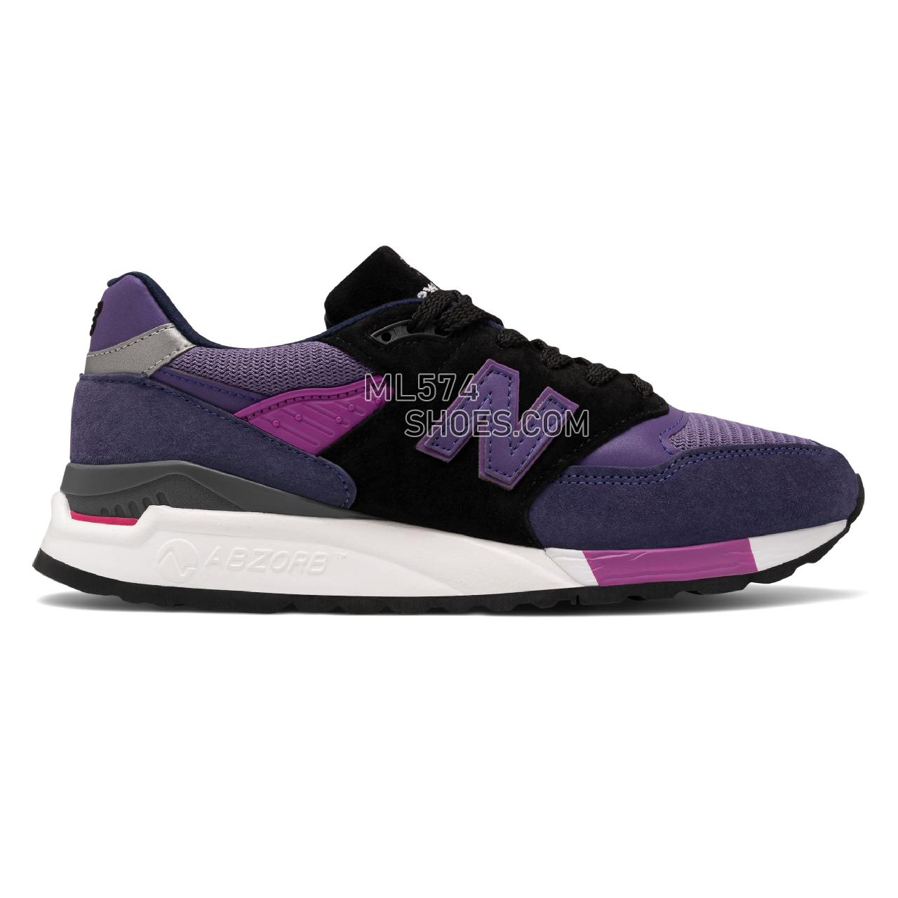 New Balance Made in US 998 - Men's Made in US 998 Classic ML998V1-27545-M - Purple with Black - M998BLD