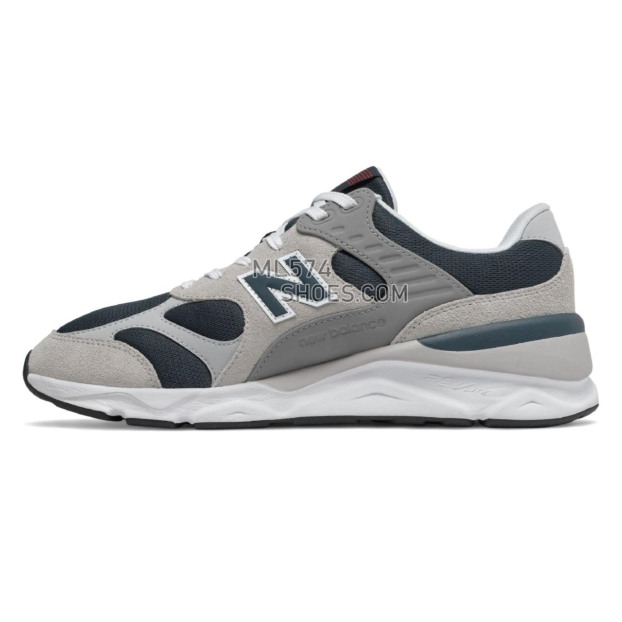 New Balance X-90 - Men's X-90 Classic MSX90V1-27484-M - Rain Cloud with Navy - MSX90GED