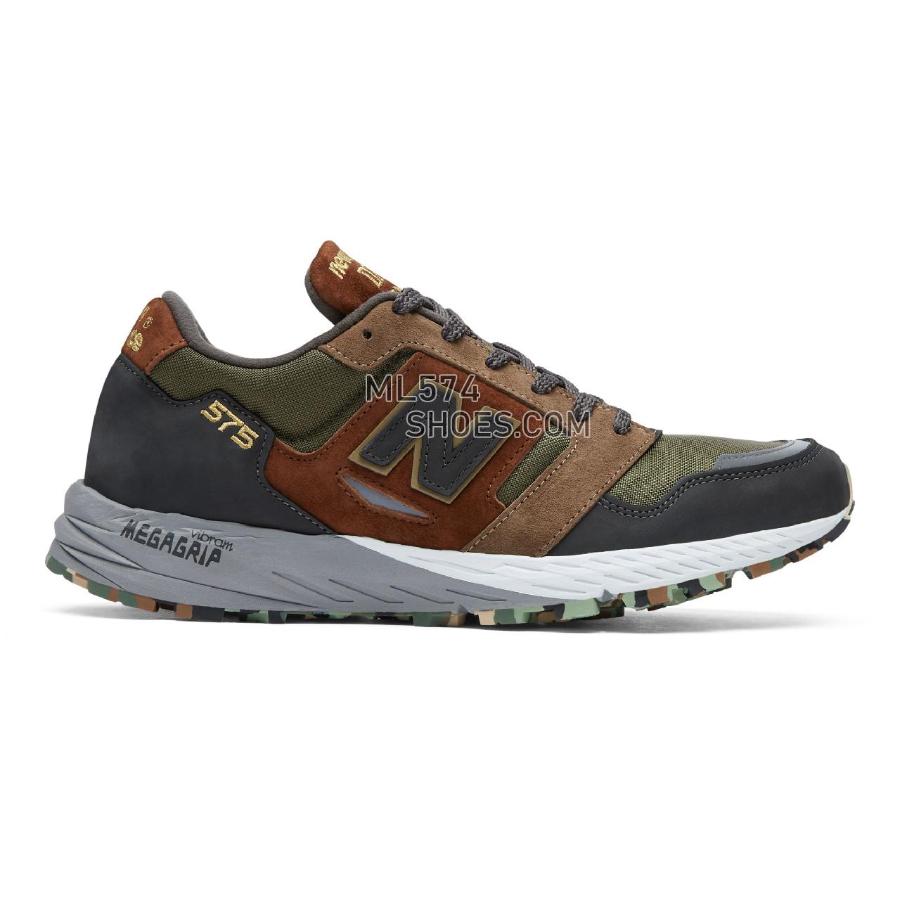 New Balance Made in UK 575 - Men's Made in UK 575 Classic MTL575V1-27394-M - Dark Green with Brown and Black - MTL575SO