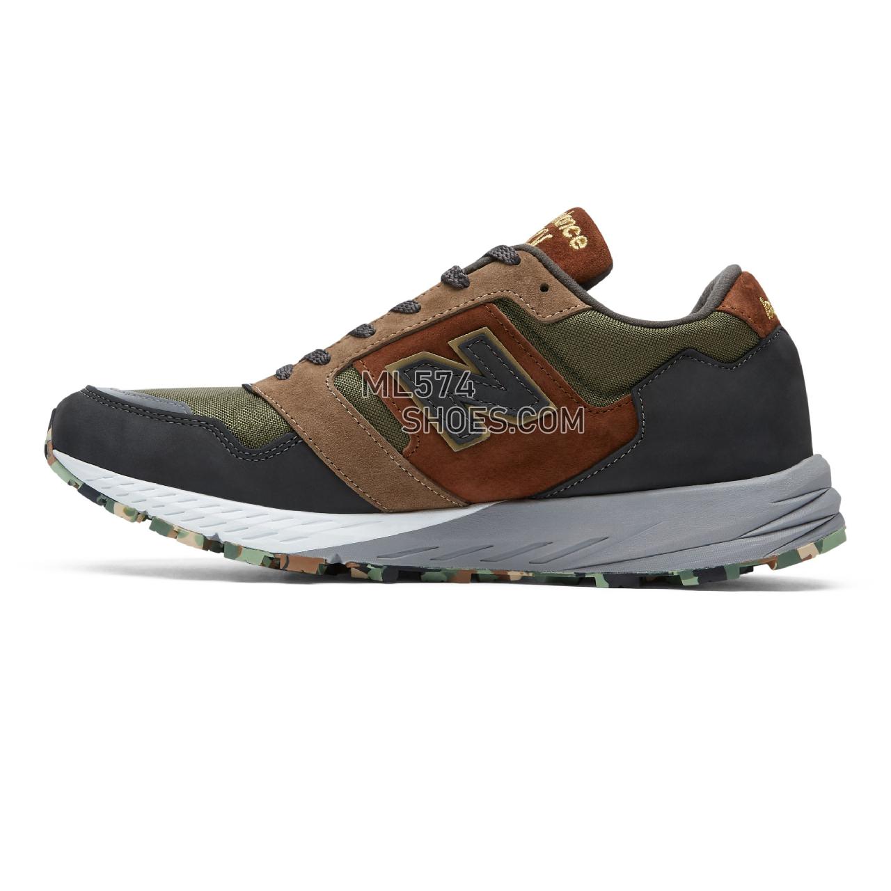 New Balance Made in UK 575 - Men's Made in UK 575 Classic MTL575V1-27394-M - Dark Green with Brown and Black - MTL575SO