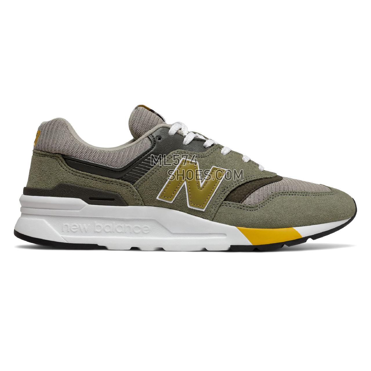 New Balance 997H - Men's 997H Classic - Covert Green with Varsity Gold - CM997HEZ