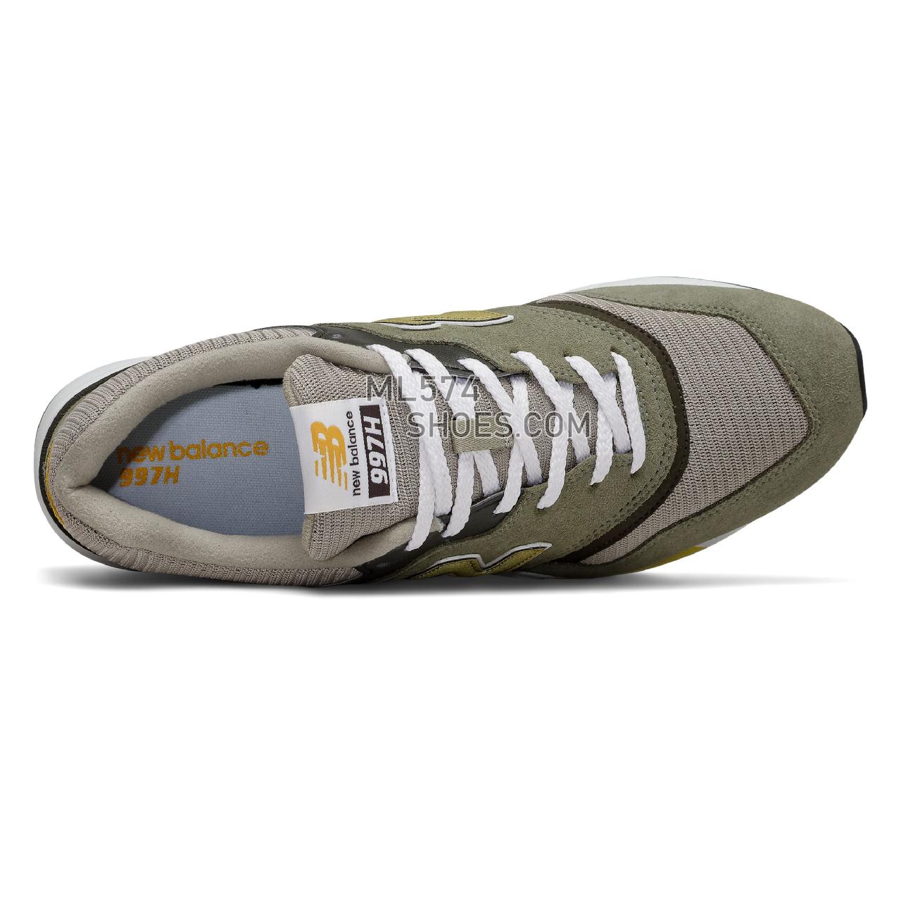 New Balance 997H - Men's 997H Classic - Covert Green with Varsity Gold - CM997HEZ