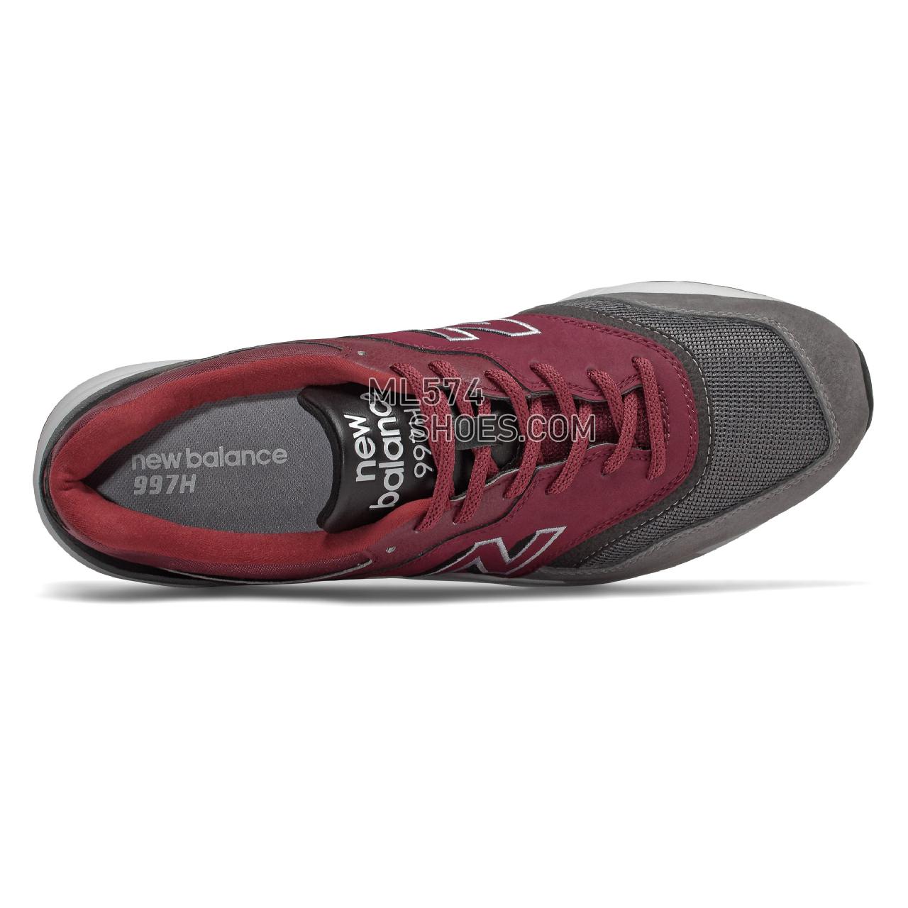 New Balance 997H - Men's 997H Classic - Burgundy with Black - CM997HEL