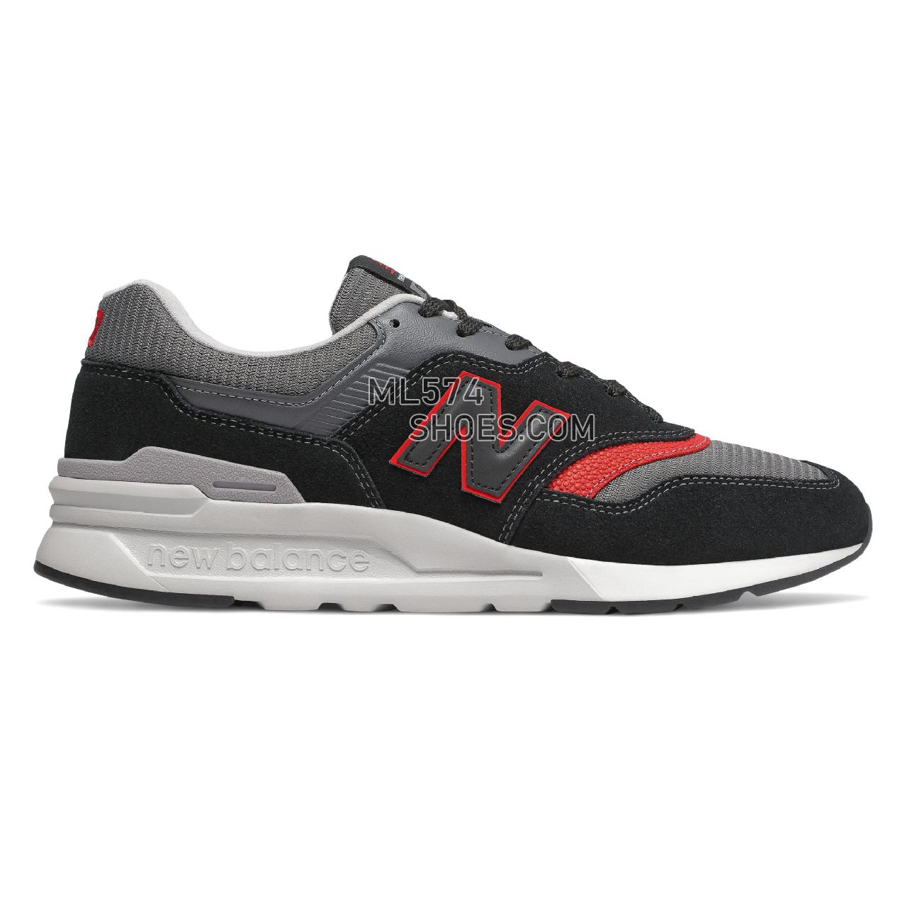 New Balance 997H - Men's 997H Classic CM997HV1-27438-M - Black with Grey and Red - CM997HXW
