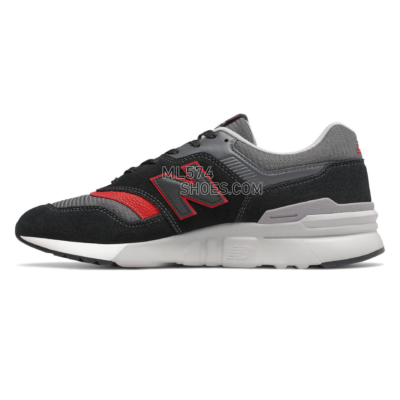 New Balance 997H - Men's 997H Classic CM997HV1-27438-M - Black with Grey and Red - CM997HXW