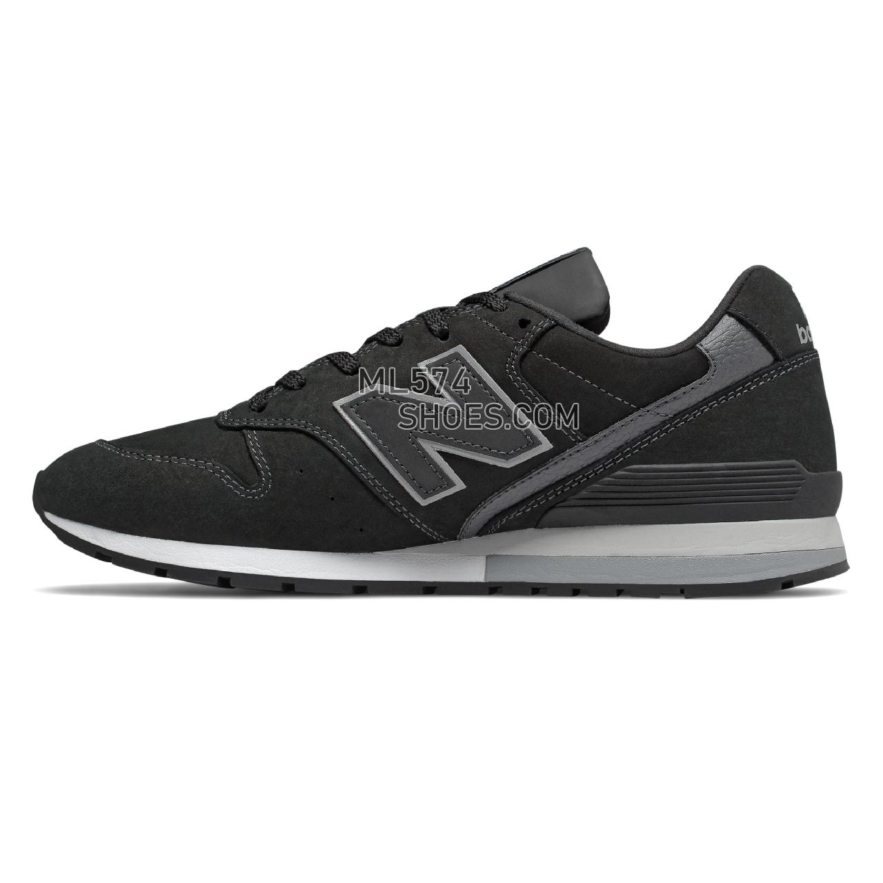 New Balance 996 - Men's 996 Classic CM996V2-27576-M - Black with Silver - CM996RJ