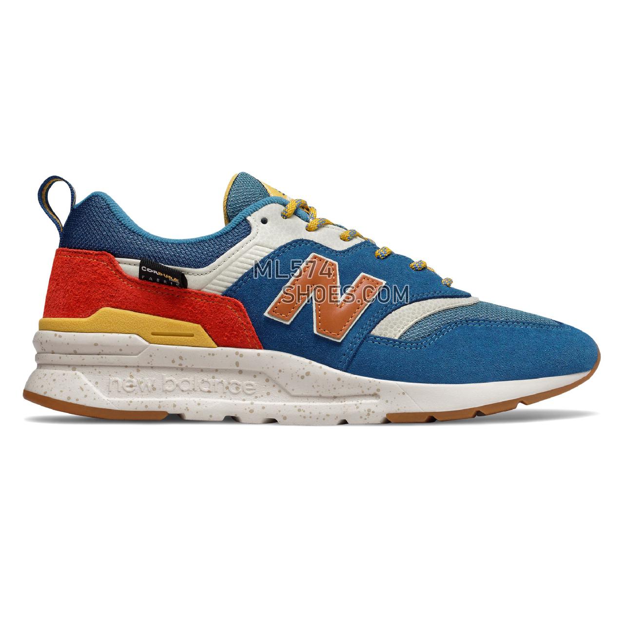 New Balance 997H - Men's 997H Classic - Blue with Varsity Orange - CM997HFB