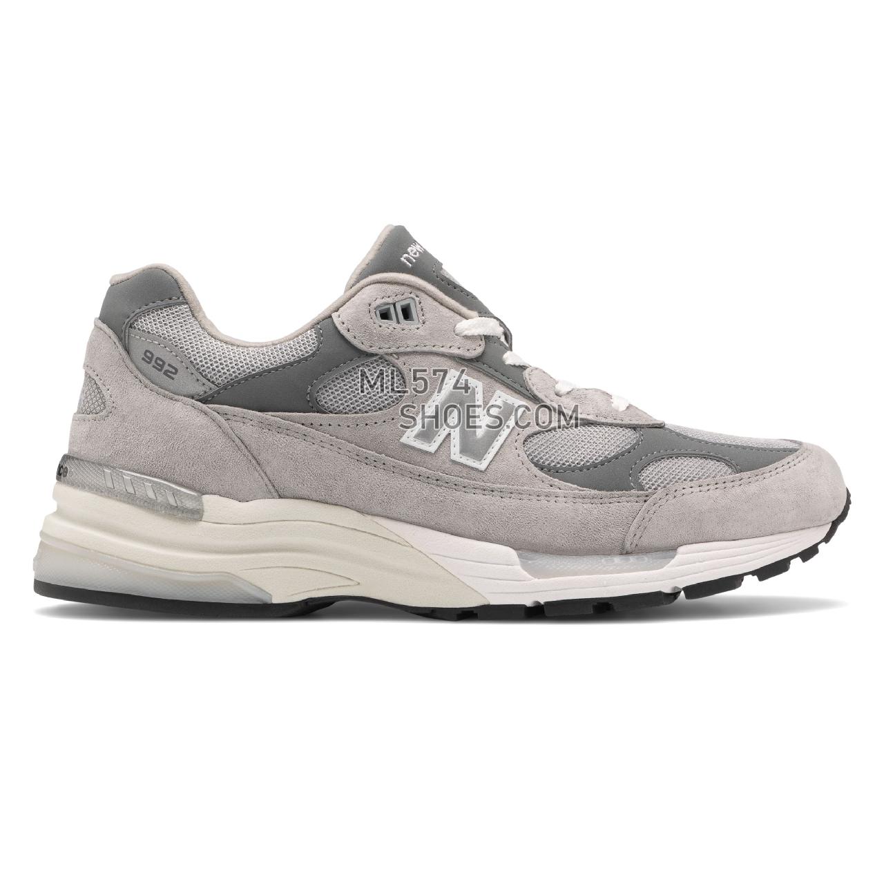 New Balance Made in US 992 - Men's Made in US 992 Classic - Grey with White - M992GR