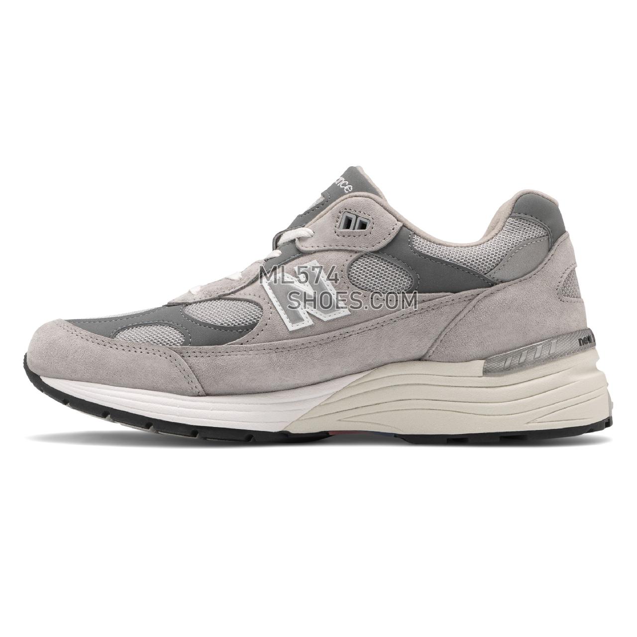 New Balance Made in US 992 - Men's Made in US 992 Classic - Grey with White - M992GR