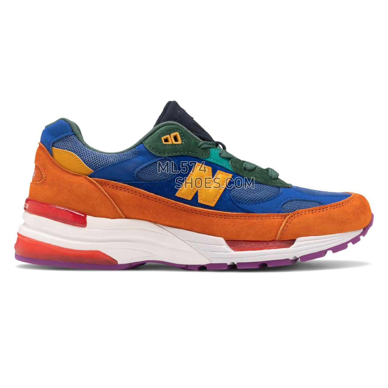 New Balance Made in US 992 - Men's Made in US 992 Classic - Orange with Blue - M992MC